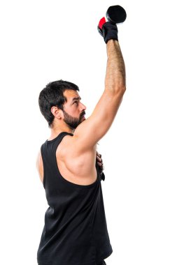 Adam izole arka plan