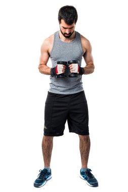 Adam izole arka plan