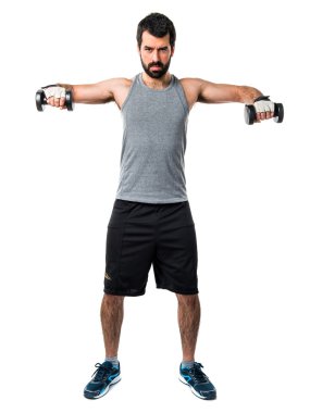 Adam izole arka plan