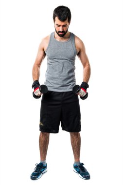 Adam izole arka plan