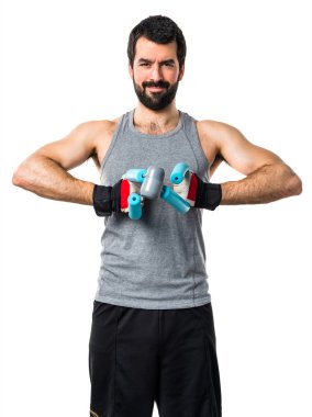 Adam izole arka plan