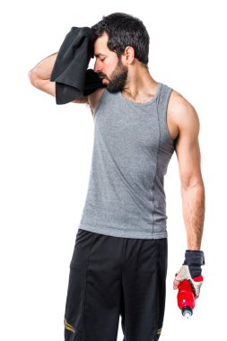 Adam izole arka plan