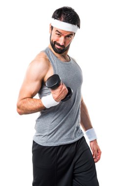 Adam izole arka plan