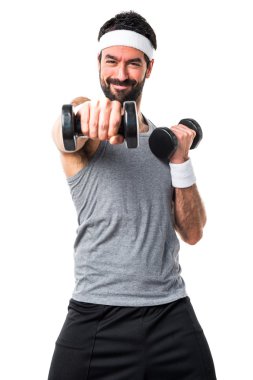 Adam izole arka plan