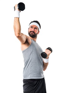 Adam izole arka plan