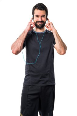 Adam izole arka plan