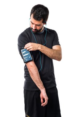 Adam izole arka plan