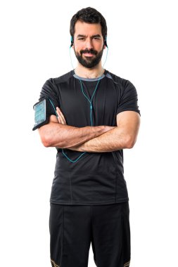 Kollarını çapraz ile Sportman