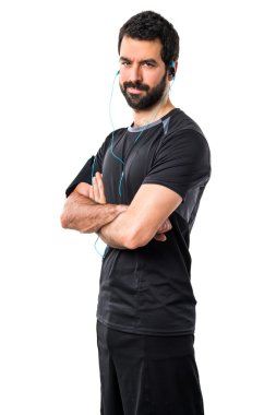 Kollarını çapraz ile Sportman