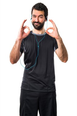 Adam izole arka plan