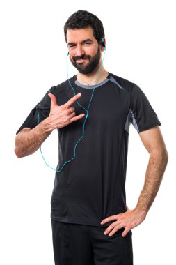 Adam izole arka plan