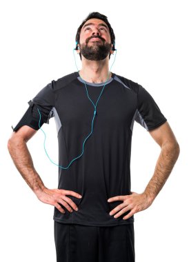 Adam izole arka plan