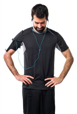 Adam izole arka plan