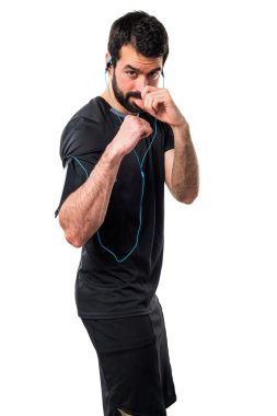 Adam izole arka plan