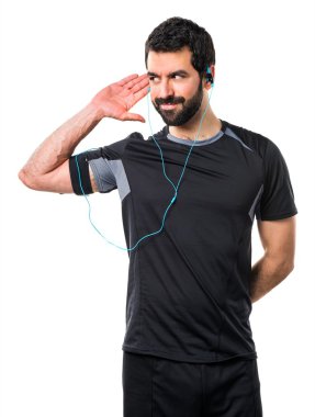 Adam izole arka plan