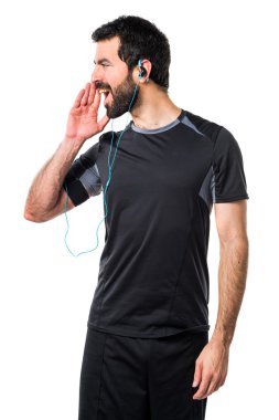 Adam izole arka plan