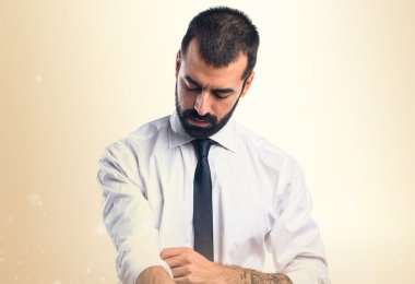 Adam izole arka plan