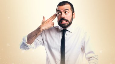 İşadamı intihar jest yapma