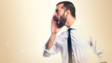 Adam izole arka plan