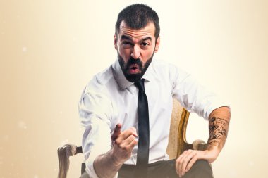 Adam izole arka plan