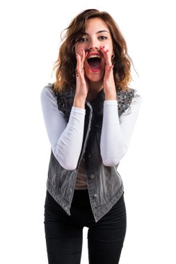 Kadın yüzünden izole arka plan