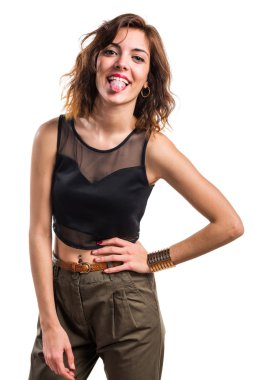 Dilini alarak güzel kız