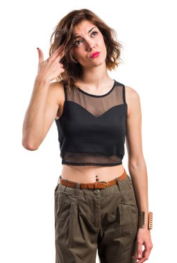 Kadın intihar jest yapma