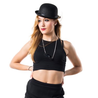 Kadın yüzünden izole arka plan