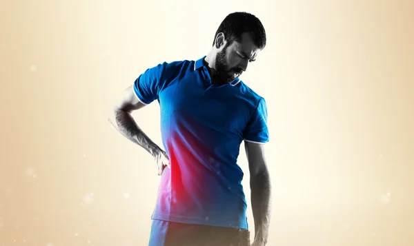 网球运动员背部疼痛 — 图库照片