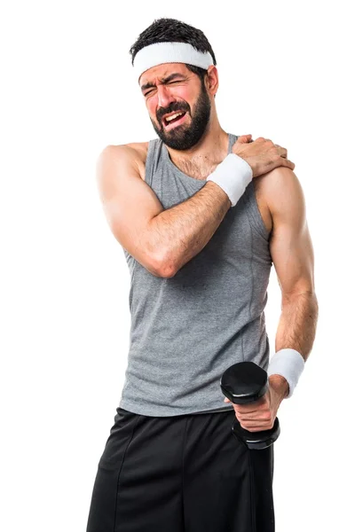 Sportman 어깨 통증 — 스톡 사진