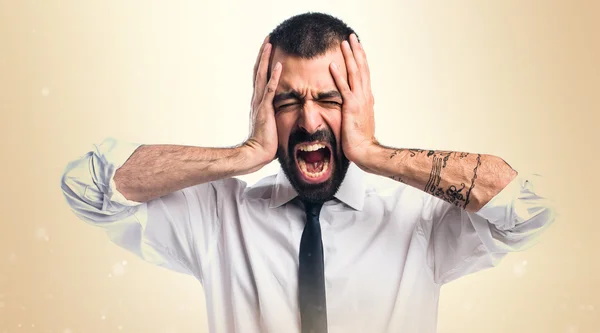 Hombre sobre fondo aislado — Foto de Stock