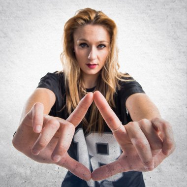 Kadın yüzünden izole arka plan