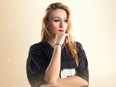 Kadın yüzünden izole arka plan