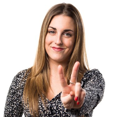 Kadın yüzünden izole arka plan