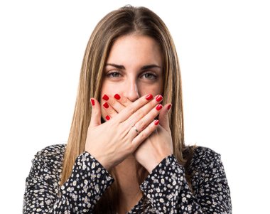 Kadın yüzünden izole arka plan