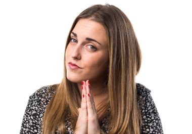 Kadın yüzünden izole arka plan