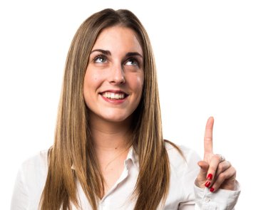 Kadın yüzünden izole arka plan