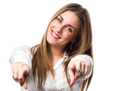 Kadın yüzünden izole arka plan