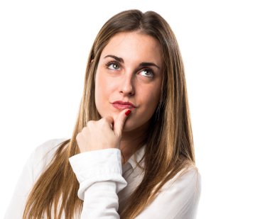 Kadın yüzünden izole arka plan