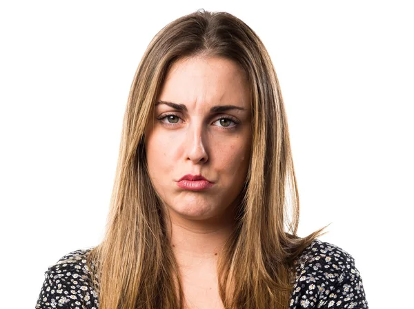 Woman over isolated background — Stock Photo, Image