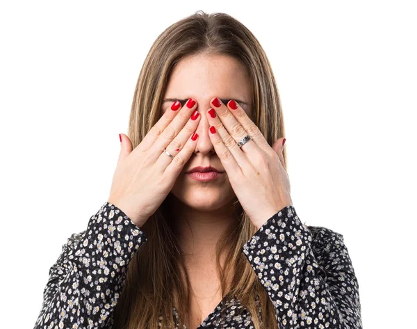 Mulher sobre fundo isolado — Fotografia de Stock