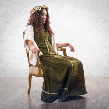 Genç kız izole arka plan üzerinde