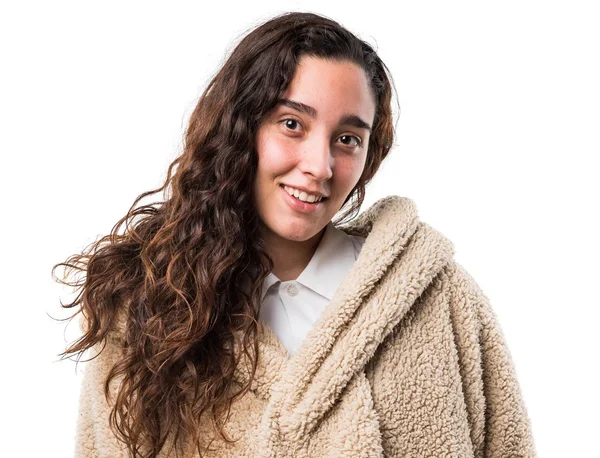 Dospívající dívka s zimní oblečení — Stock fotografie