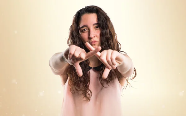 Teenager-Mädchen macht keine Geste — Stockfoto