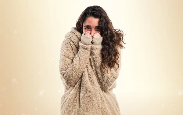 Menina adolescente com roupas de inverno — Fotografia de Stock