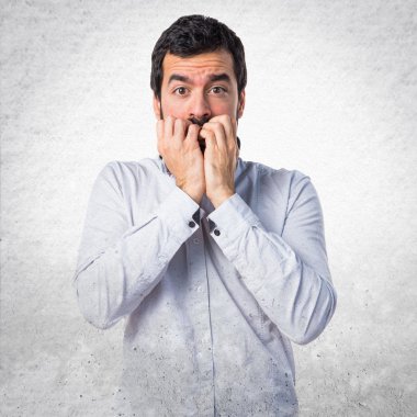 Adam izole arka plan