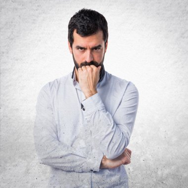 Adam izole arka plan