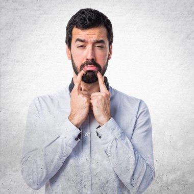 Adam izole arka plan