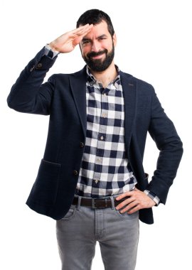 Adam izole arka plan