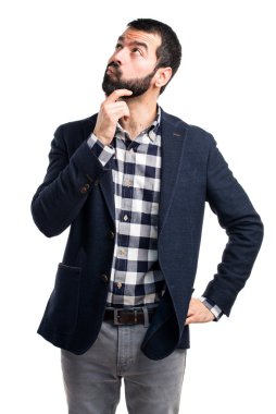 Adam izole arka plan